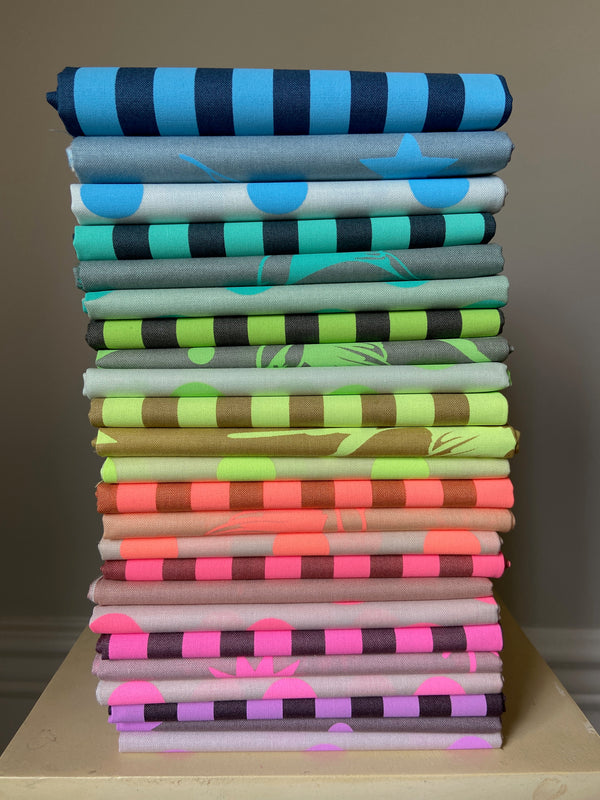 Neon True Colors Half Yard Bundle 24 Prints | Tula Pink Fabric