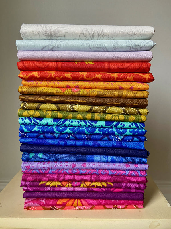 Chrysanthemum by Alison Glass | 24 Piece Full Yard Fabric Bundle | Andover Fabric