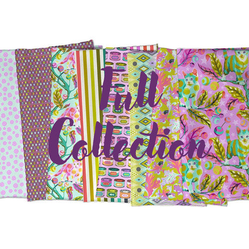 PRE-ORDER: Tabby Road {Deja Vu} Full Yard Bundle 8 Prints | Tula Pink Fabric (July 2024)