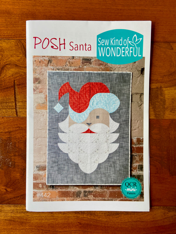 Posh Santa Mini Quilt Pattern | Sew Kind of Wonderful | 28" x 38"