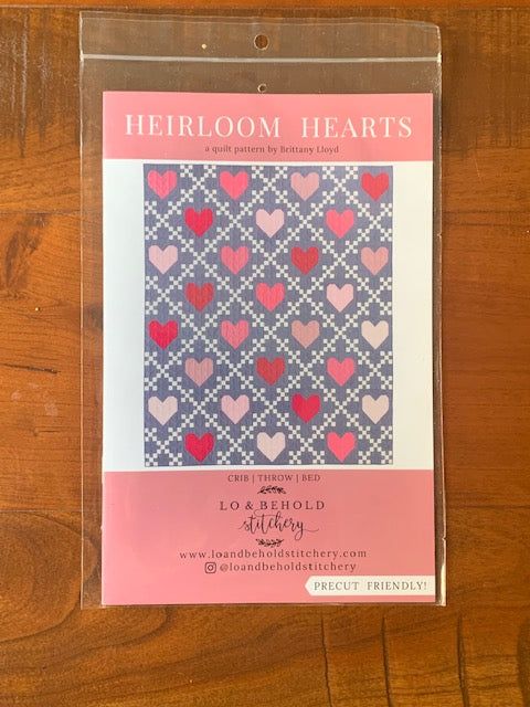 Heirloom Hearts Pattern by Brittany Lloyd | Lo & Behold Stitchery LBS-122