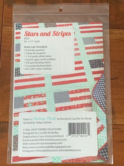 Stars and Stripes Thimble Blossoms Flag Quilt Pattern by Camille Roskelley TBL226
